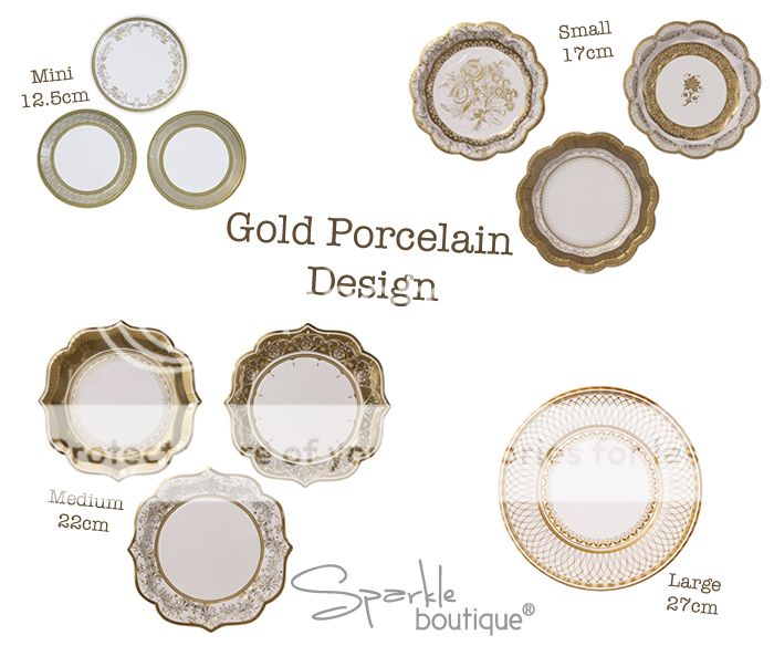 LUXURY PAPER PLATES Shabby Chic / Vintage Style for Afternoon Tea or